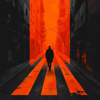 Black and Orange Street Background