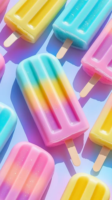 Rainbow Ice Pops