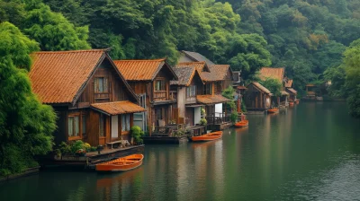 Idyllic Riverside Houses