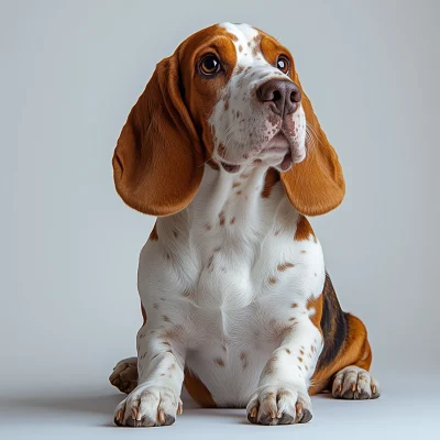 Cute Basset Hound Portrait