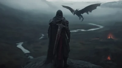 Dovahkiin on the Cliff