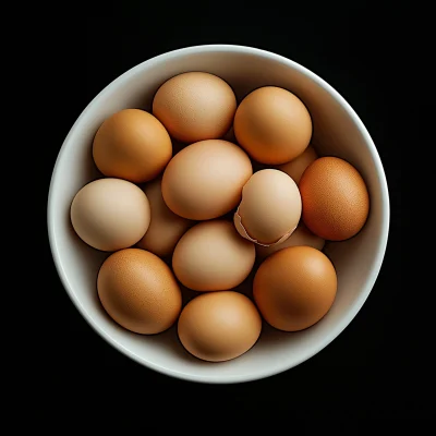 Bowl of Raw Eggs