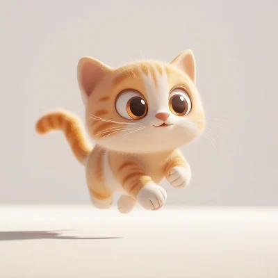 Cute Cat Running