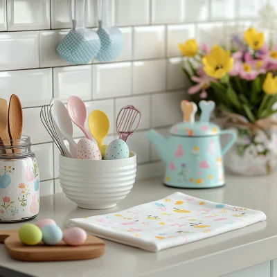 Festive Easter Kitchen Setup