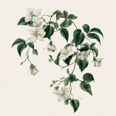 Bridal Creeper Vine Illustration