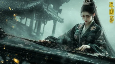 Luthier Playing Guzheng