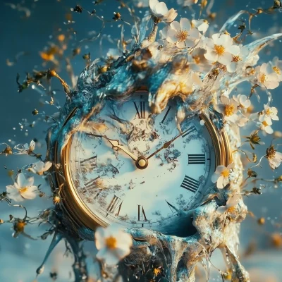 Surreal Melting Clock