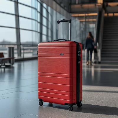 Traveling with a Red Suitcase