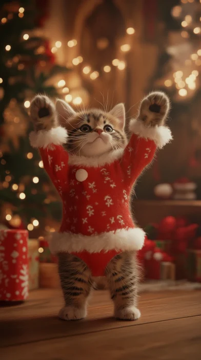 Festive Kitten