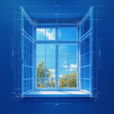 Blueprint of a Window Casement