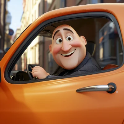 Animated Character Driving