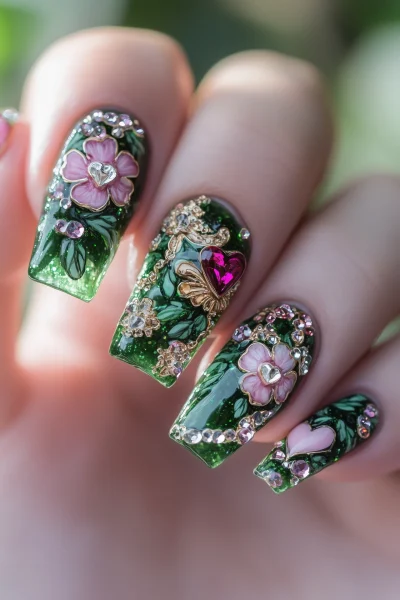 Victorian Style Nail Art