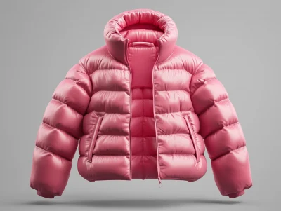 3D Pink Down Jacket