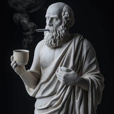 Ancient Philosopher Statue