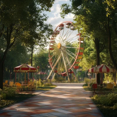 Hyper Realistic Park Scene