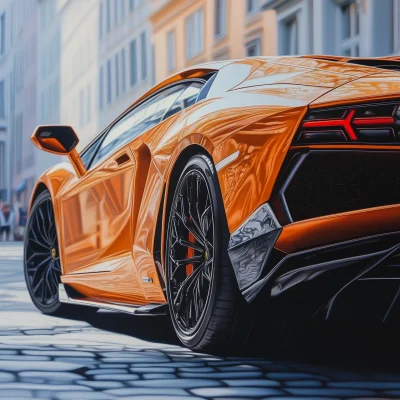 Photorealistic Lamborghini in Berlin