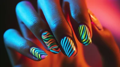 Geometric Pattern Fingernails