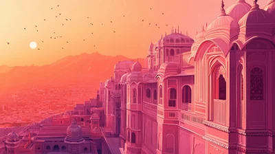 Hawa Mahal Illustration