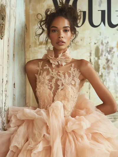 Elegant Wedding Dress on Vogue Cover