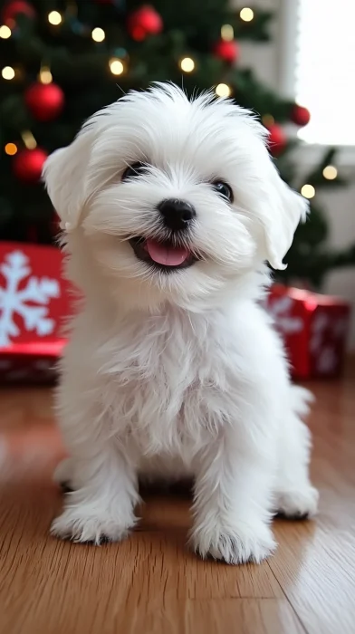 Cute Fluffy Maltese Puppy