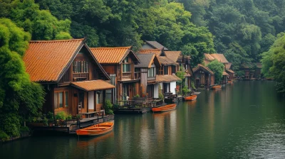 Idyllic Riverside Houses