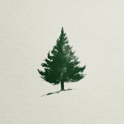 Minimal Christmas Tree Logo