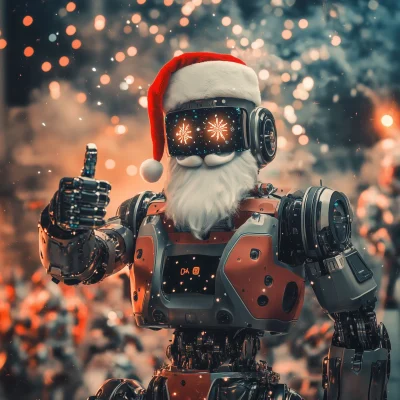 Santa Robot Celebration