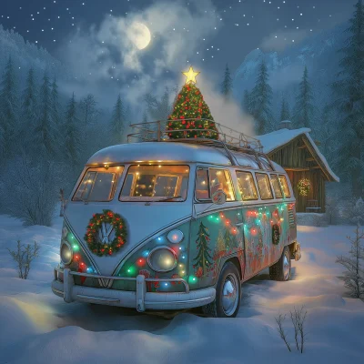 Festive Volkswagen Camper