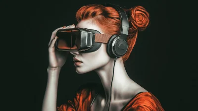 Futuristic Woman with Headphones