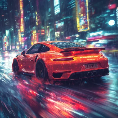 Quantum Pixelated Porsche 911