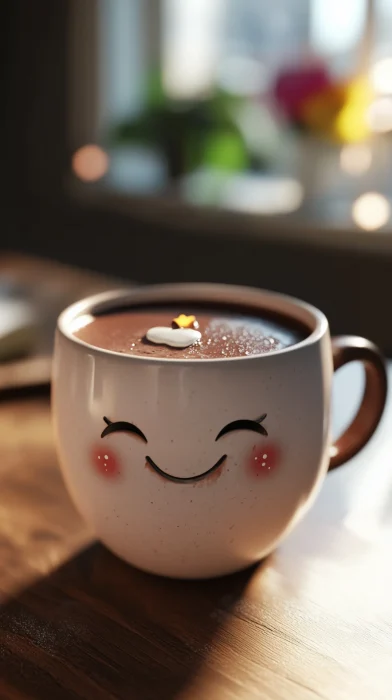 Smiley Mug of Hot Chocolate