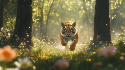 Tiger in Motion