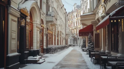 Street of Restaurants in Russia