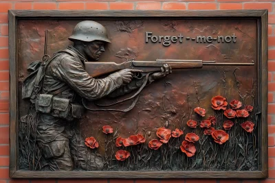 Soldier Among Poppies