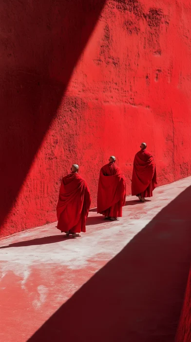 Monks at Potala Palace