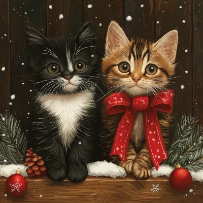 Cute Christmas Kittens