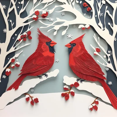 Cardinals in the Snow