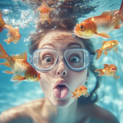 Surprised Swimmer