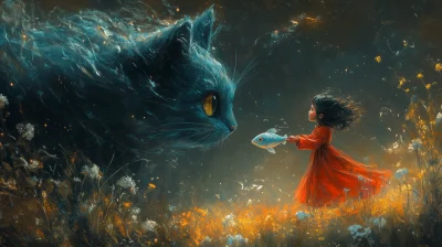 The Little Fisher and the Blue Kitty