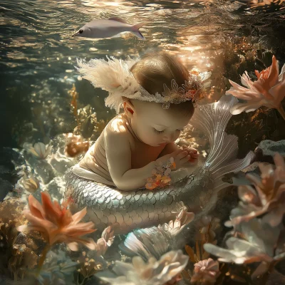 Underwater Baby Mermaid