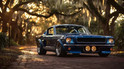 Classic Blue Mustang