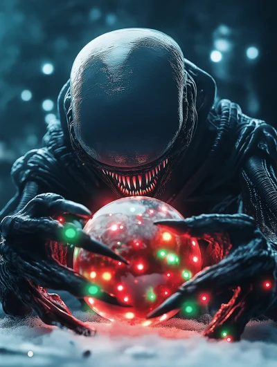 Xenomorph and the Glowing Orb