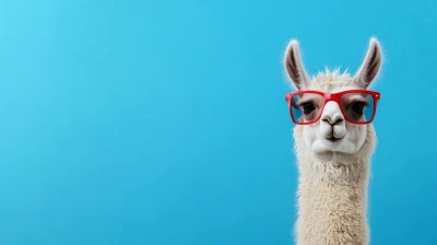 Funny Llama in Sunglasses