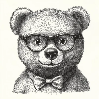 Vintage Teddy Bear Illustration