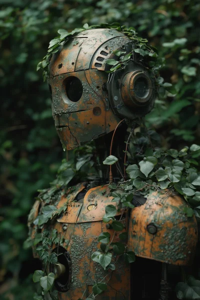 Rusty Robot in Forest