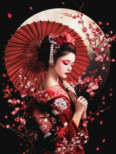 Geisha with Oil