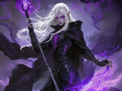 Charismatic Half-Drow Necromancer