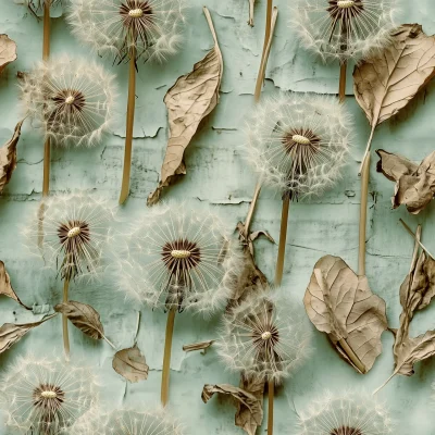 Vintage Dandelion Seeds Wall Decor