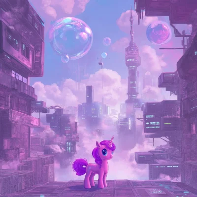 Dreamy Cyberpunk Pony