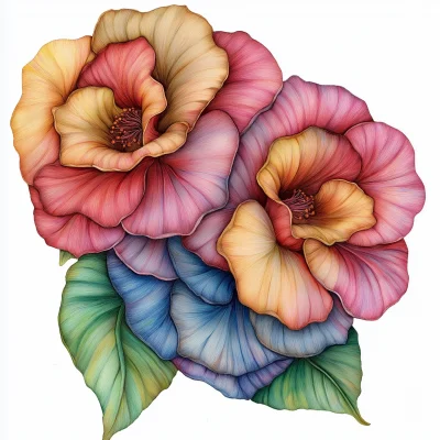 Colorful Double Rosette